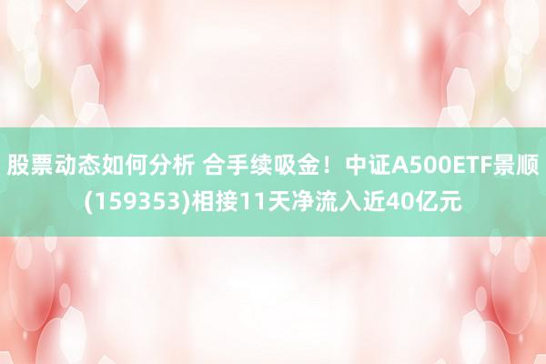 股票动态如何分析 合手续吸金！中证A500ETF景顺(159353)相接11天净流入近40亿元