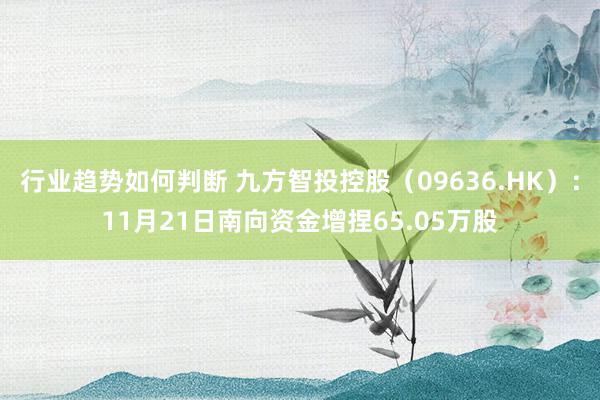 行业趋势如何判断 九方智投控股（09636.HK）：11月21日南向资金增捏65.05万股