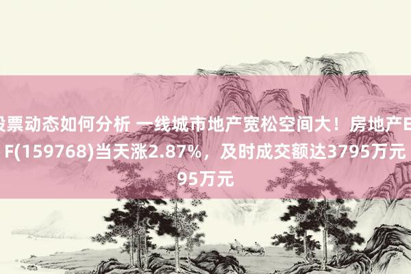 股票动态如何分析 一线城市地产宽松空间大！房地产ETF(159768)当天涨2.87%，及时成交额达3795万元