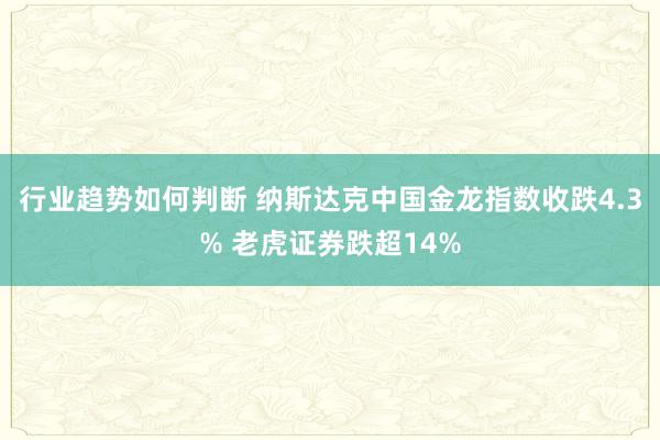 行业趋势如何判断 纳斯达克中国金龙指数收跌4.3% 老虎证券跌超14%