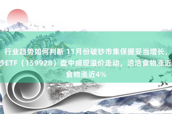 行业趋势如何判断 11月份破钞市集保握妥当增长，破钞ETF（159928）盘中频现溢价走动，洽洽食物涨近4%