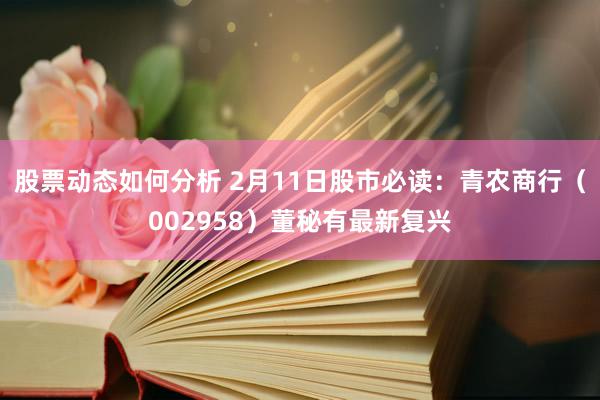 股票动态如何分析 2月11日股市必读：青农商行（002958）董秘有最新复兴