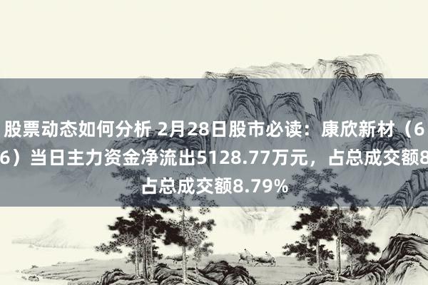 股票动态如何分析 2月28日股市必读：康欣新材（600076）当日主力资金净流出5128.77万元，占总成交额8.79%