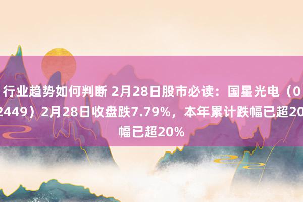 行业趋势如何判断 2月28日股市必读：国星光电（002449）2月28日收盘跌7.79%，本年累计跌幅已超20%