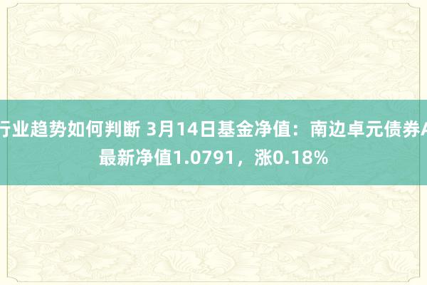 行业趋势如何判断 3月14日基金净值：南边卓元债券A最新净值1.0791，涨0.18%